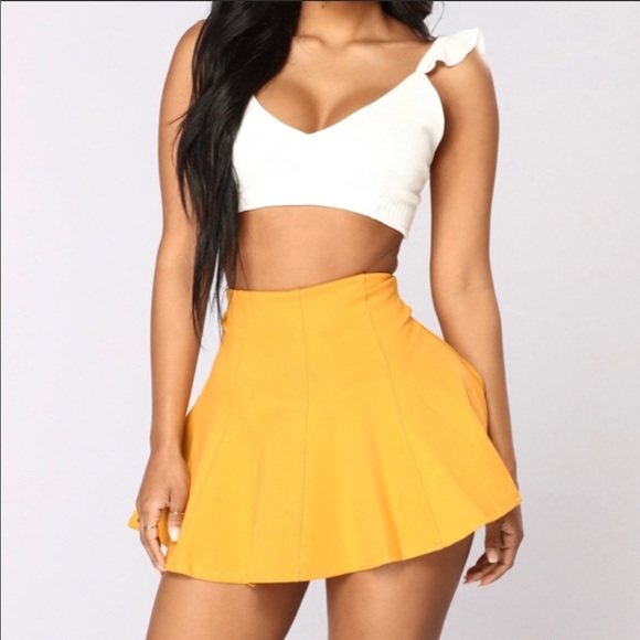 Fashion Nova Pants - Mustard Skort